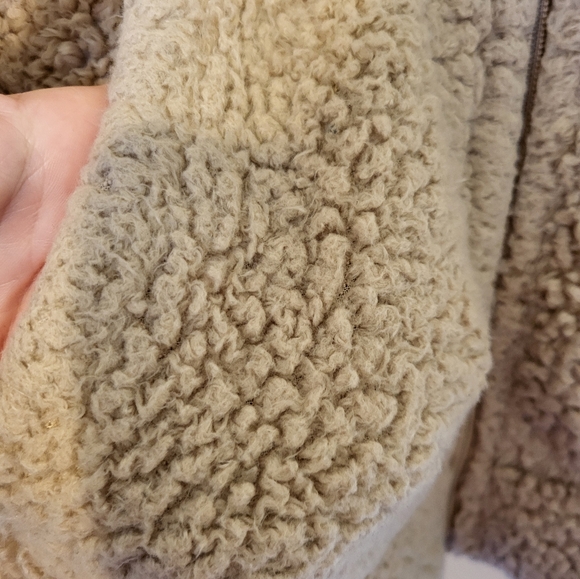 Lemite Women's Cozy teddy bear fleece  hooded jacket - Camel small - Picture 6 of 15